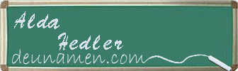 Alda Hedler Visitenkarte